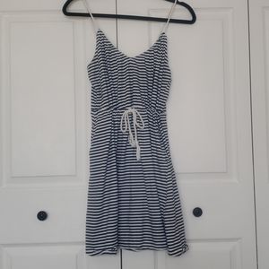 Blue stripe dress with pockets